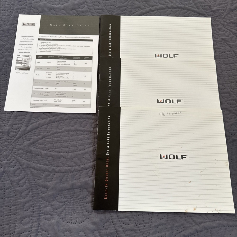 WOLF BUILT-IN WALL OVENS Gas range USE & CARE GUIDE,INSTALLATION INSTRUCTIONS